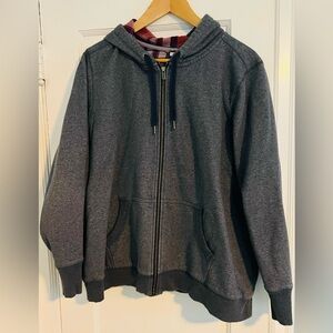 EUC L.L. Bean Flannel Lined Full Zip Hoodie Size 2X